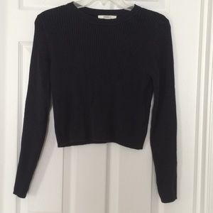 Navy Blue Crop Sweater